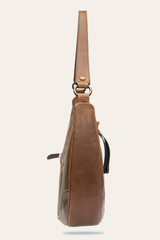 Frye Melissa Cognac Crescent Hobo Cognac