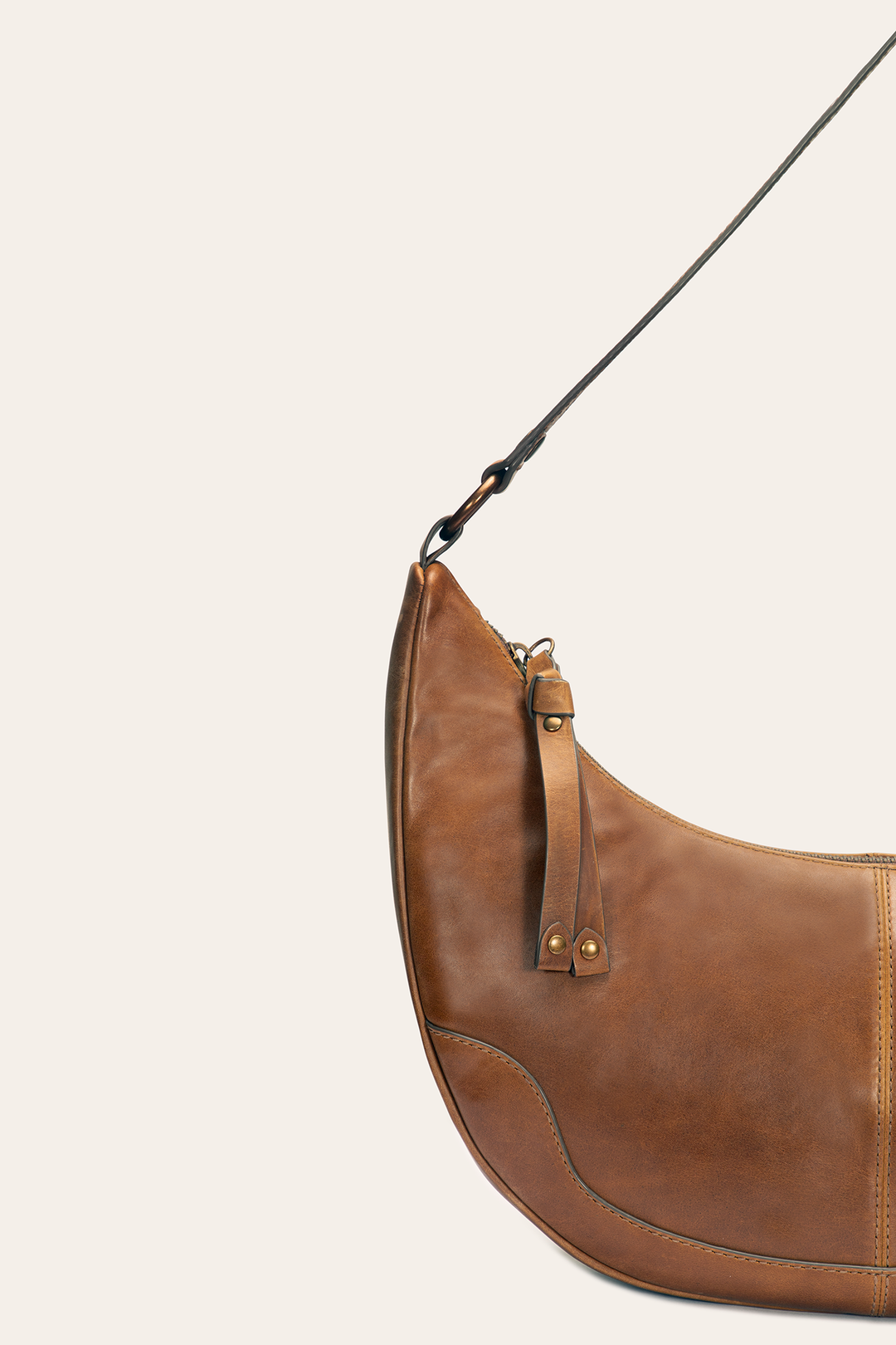 Frye Melissa Cognac Crescent Hobo Cognac