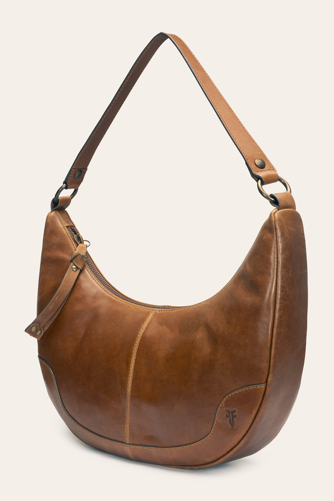Frye Melissa Cognac Crescent Hobo Cognac