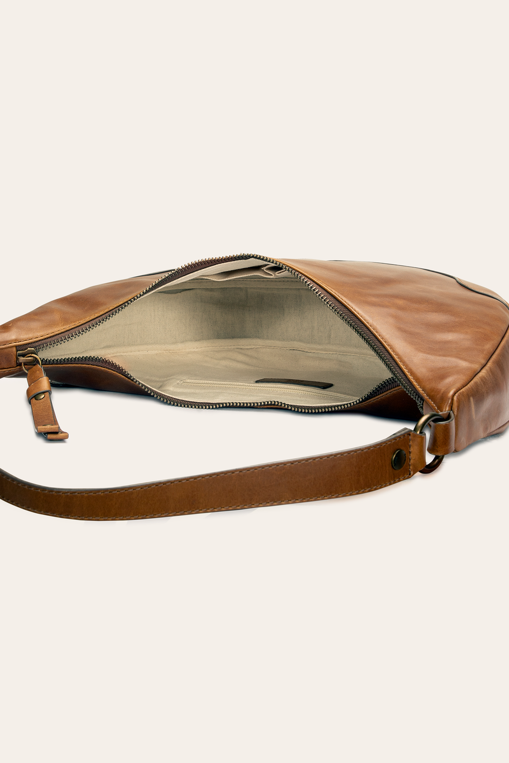 Frye Melissa Cognac Crescent Hobo Cognac