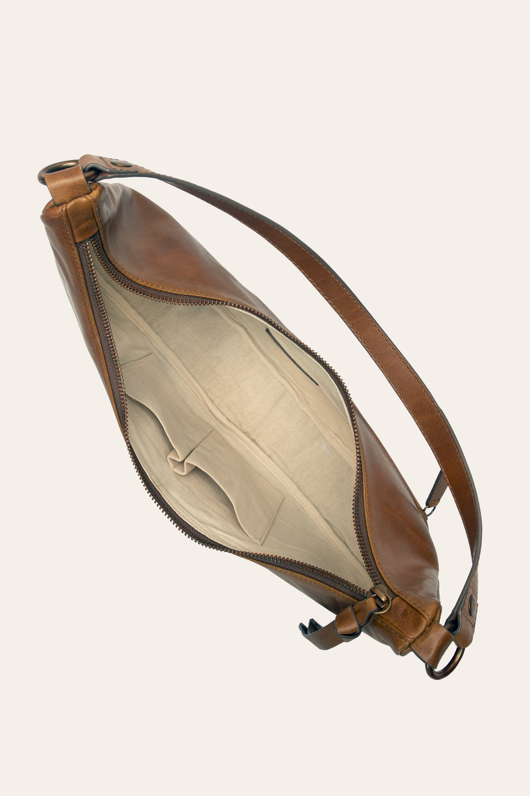 Frye Melissa Cognac Crescent Hobo Cognac