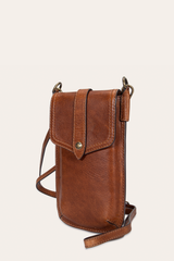 Frye Melissa Cognac Phone Pouch Cognac