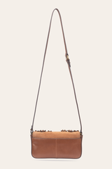 Frye Cognac Melissa Floral Convertible Mini Flap Cognac