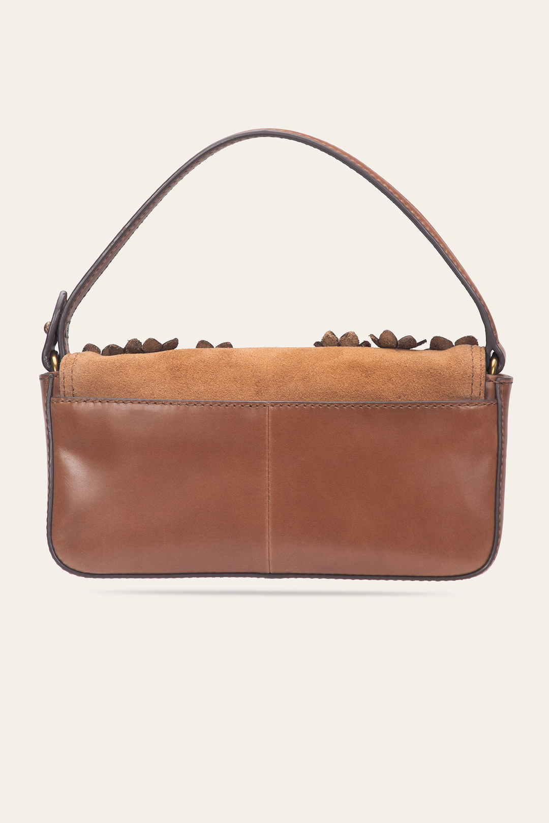 Frye Cognac Melissa Floral Convertible Mini Flap Cognac