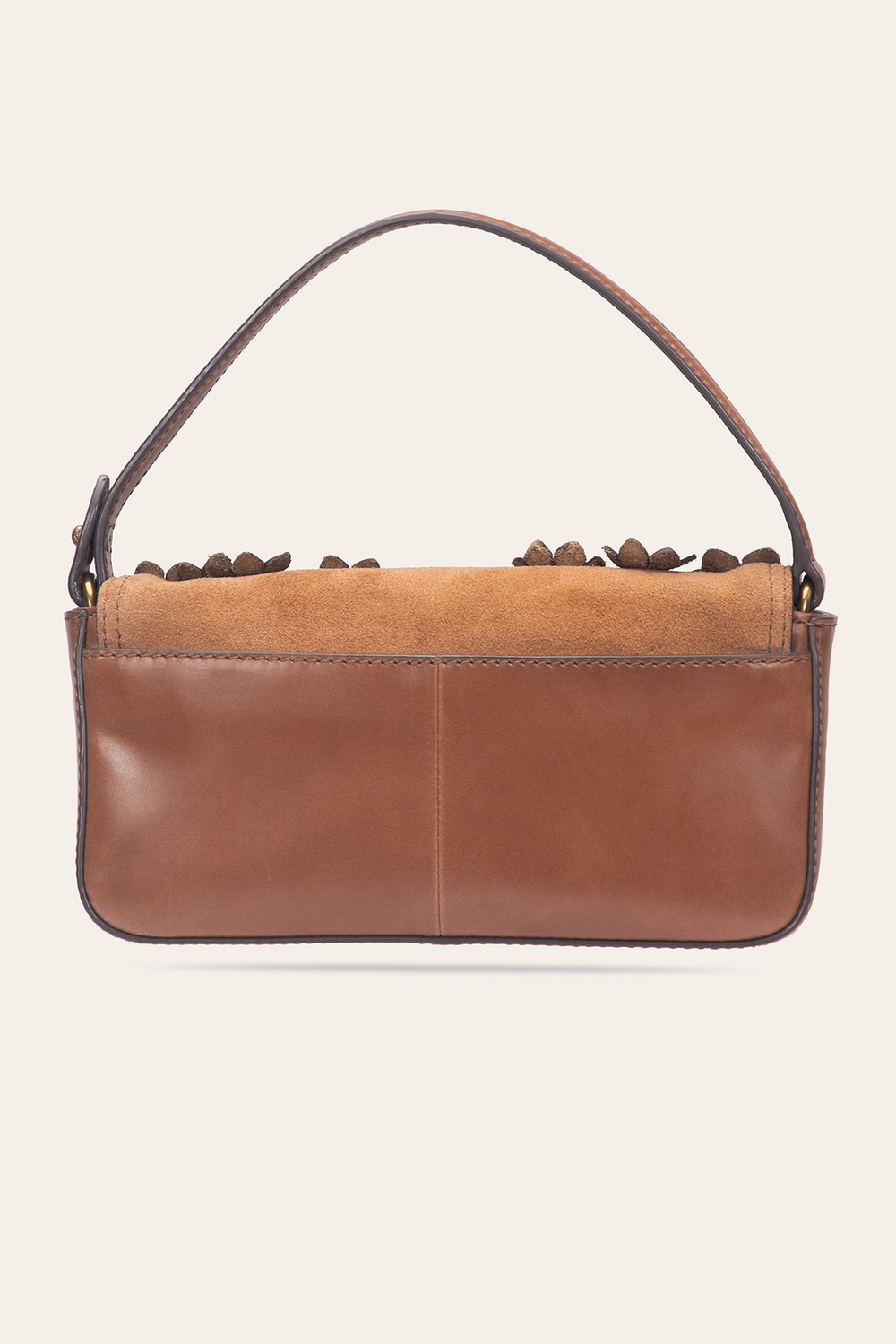 Frye Cognac Melissa Floral Convertible Mini Flap Cognac