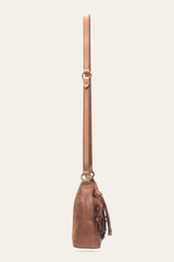 Frye Cognac Melissa Floral Convertible Bucket Cognac
