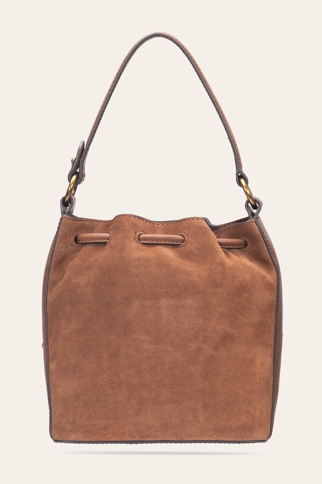 Frye Cognac Melissa Floral Convertible Bucket Cognac