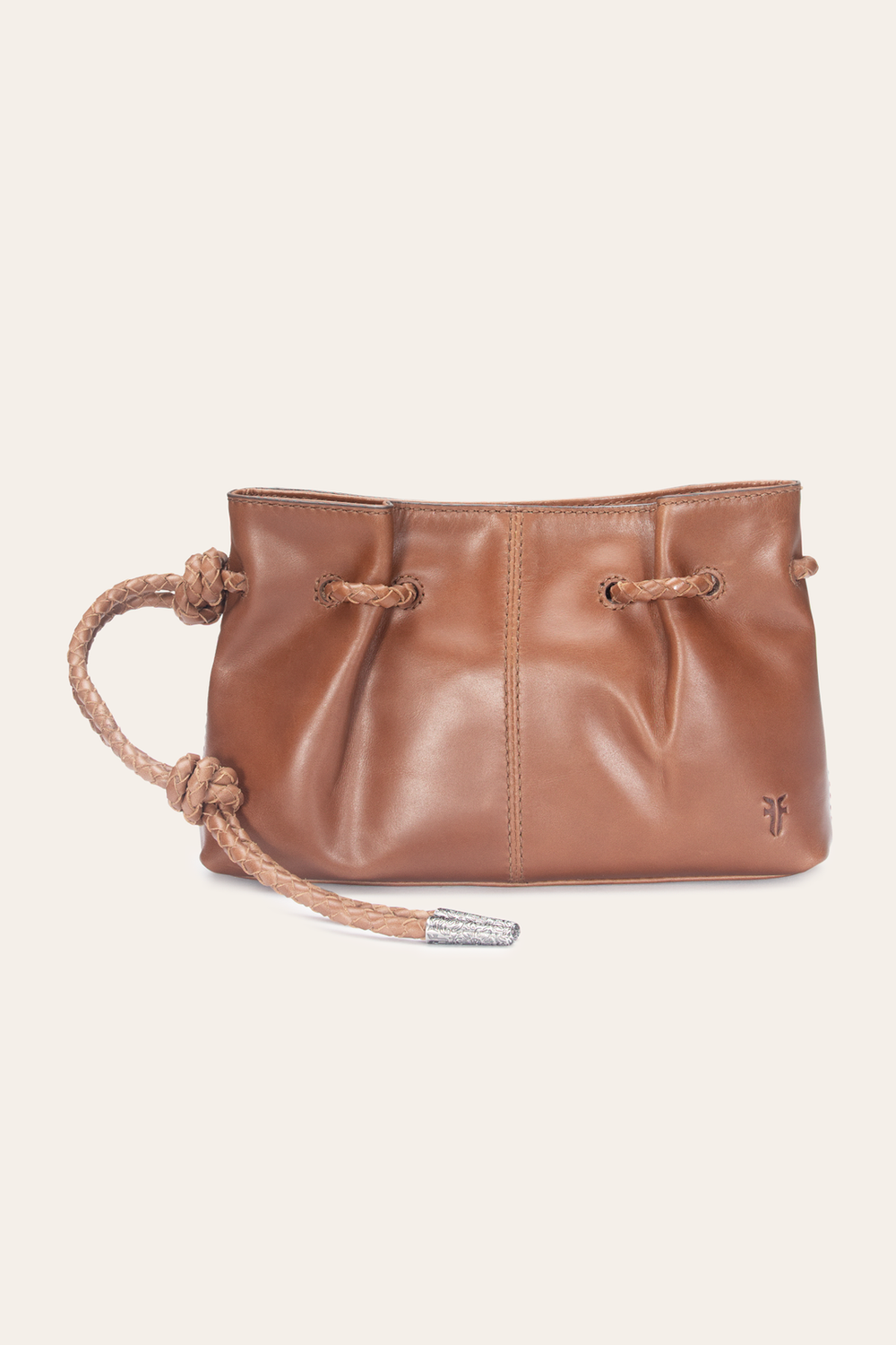 Frye Cognac Caroline Wristlet Clutch Cognac