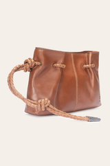 Frye Cognac Caroline Wristlet Clutch Cognac