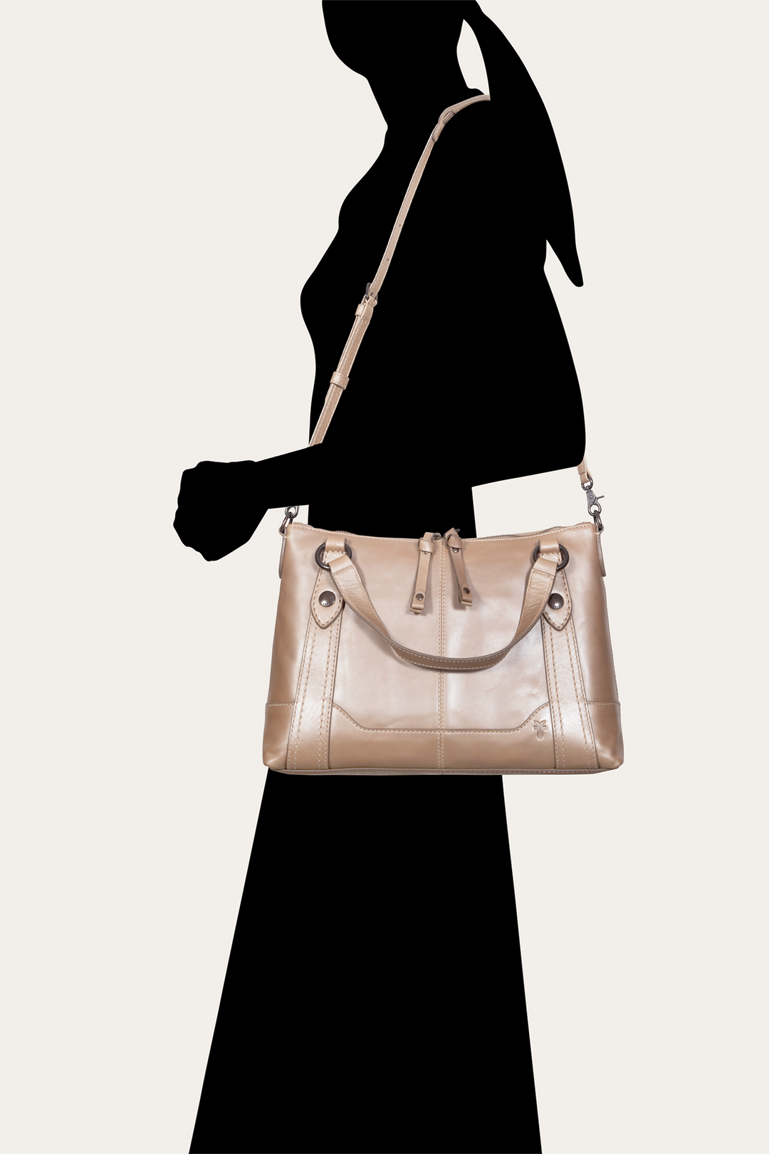 Frye Light Bronze Melissa Medium Satchel Light Bronze