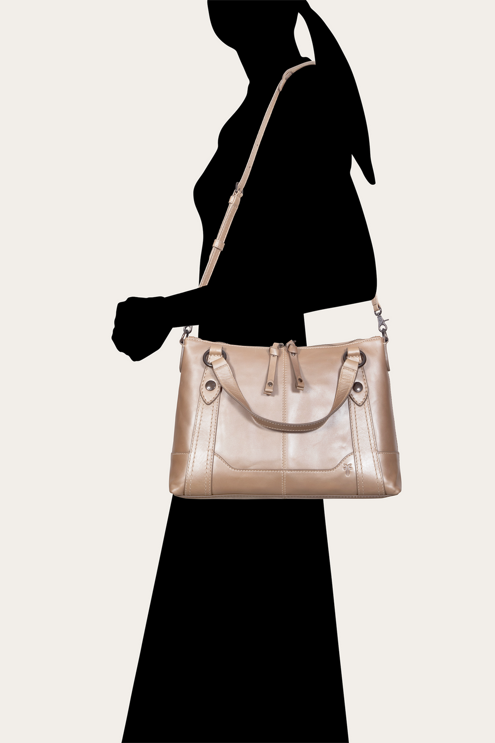 Frye Light Bronze Melissa Medium Satchel Light Bronze