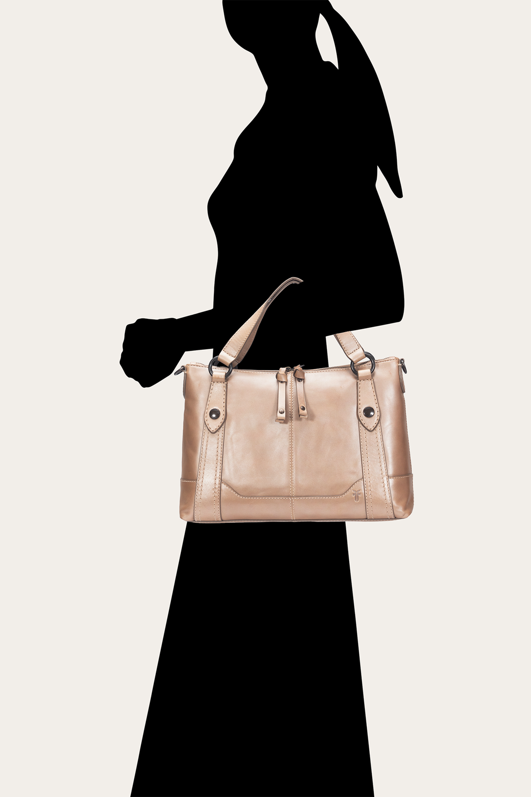 Frye Light Bronze Melissa Medium Satchel Light Bronze