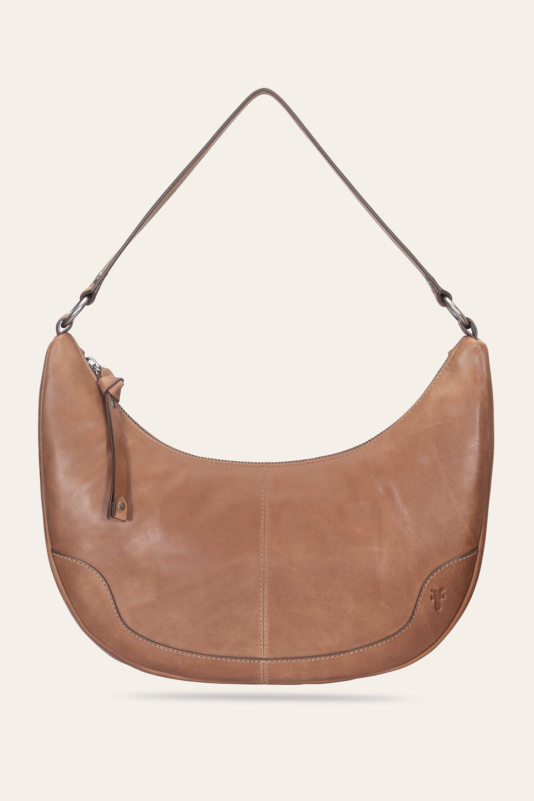 Frye Melissa Beige Crescent Hobo Beige
