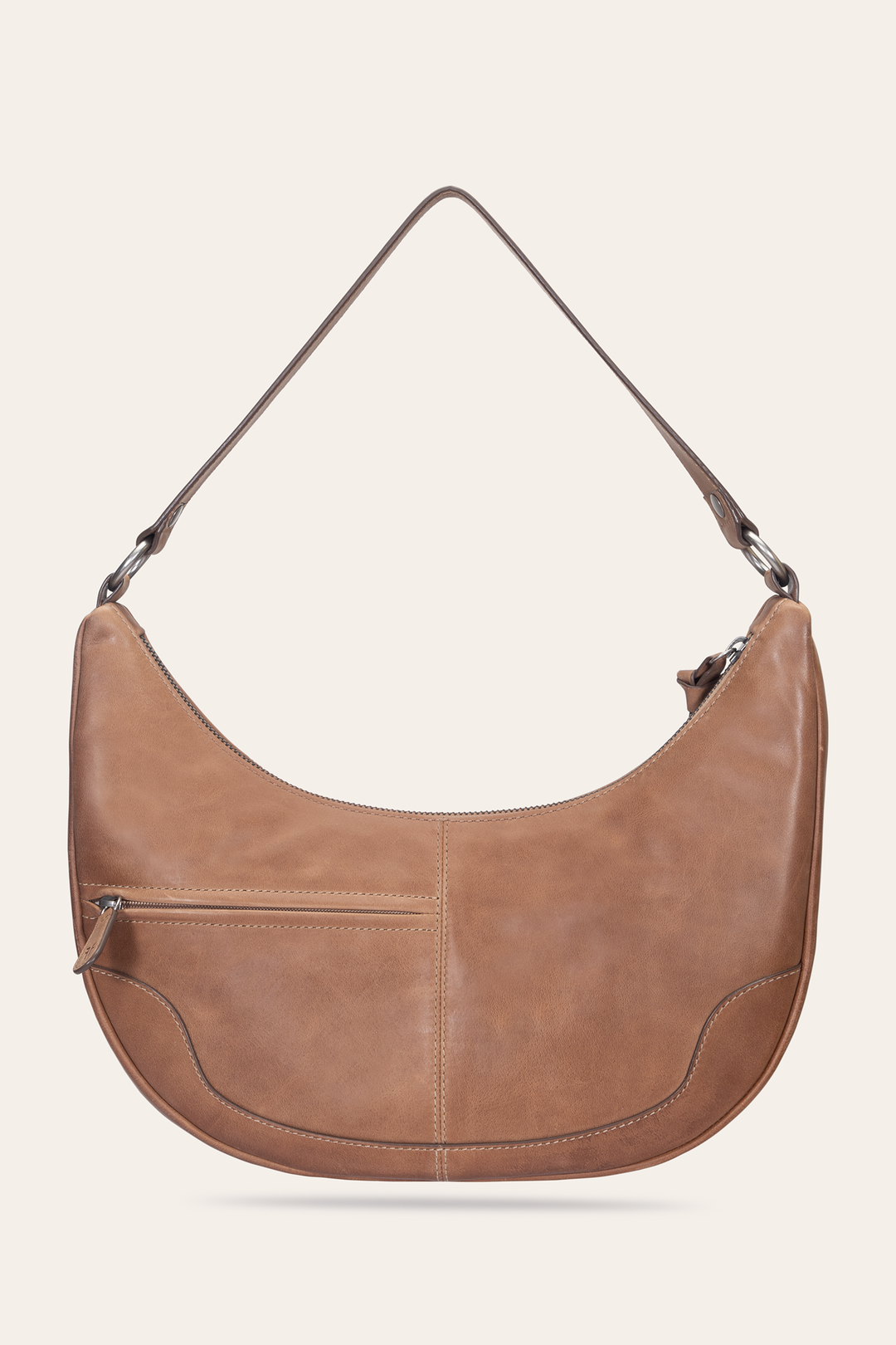 Frye Melissa Beige Crescent Hobo Beige