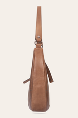 Frye Melissa Beige Crescent Hobo Beige