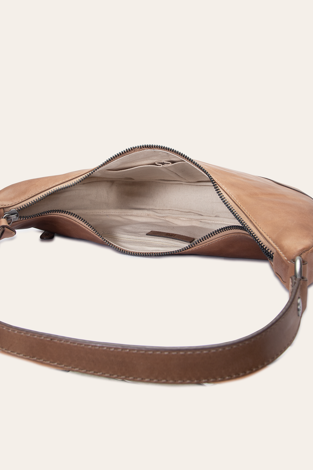 Frye Melissa Beige Crescent Hobo Beige