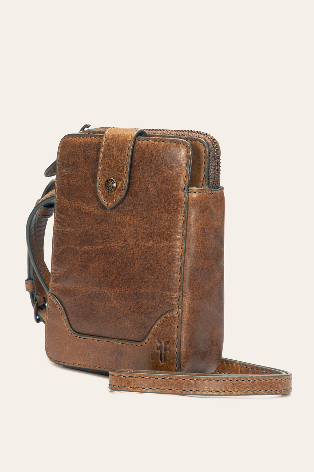 Frye Melissa Cognac Phone Crossbody Cognac