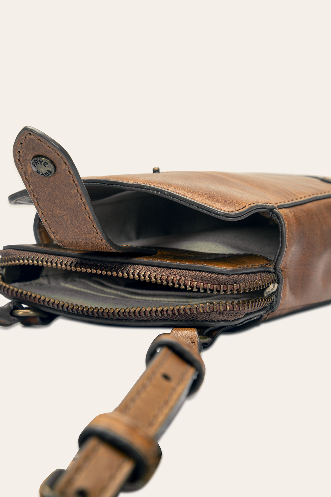 Frye Melissa Cognac Phone Crossbody Cognac