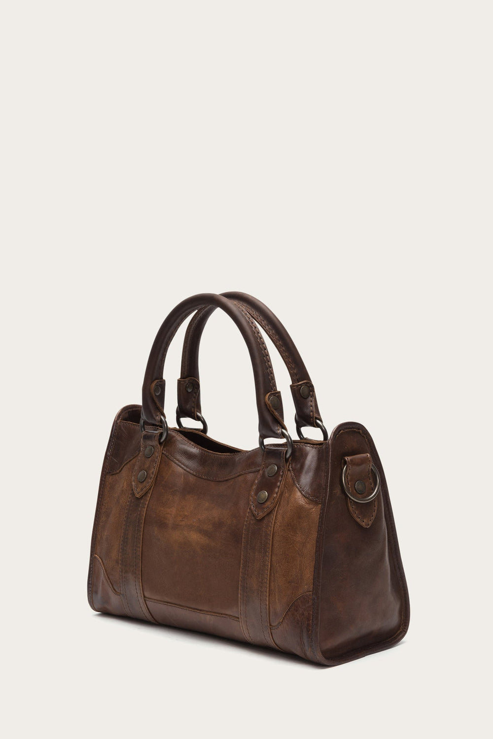 Frye Melissa Dark Brown Satchel Dark Brown
