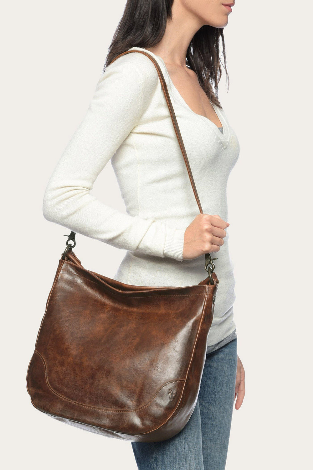 Frye Melissa Cognac Hobo Cognac