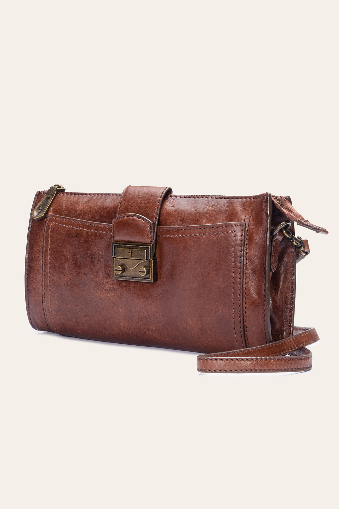 Frye Alex Cognac Crossbody Clutch Cognac