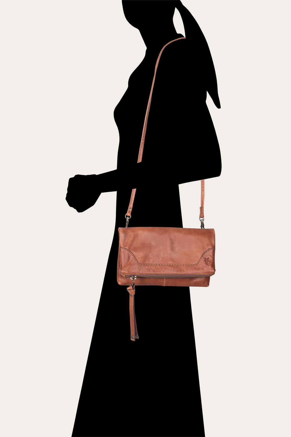 Frye Melissa Cognac Crossbody Clutch Cognac