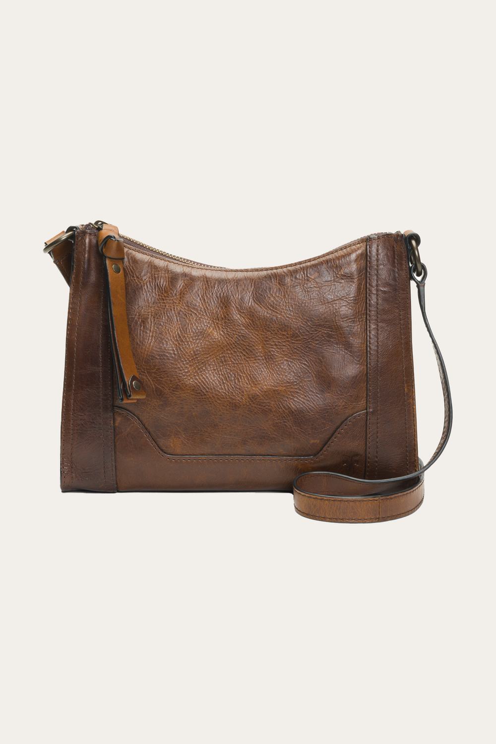 Frye Melissa Zip Crossbody in Dark Brown Dark Brown