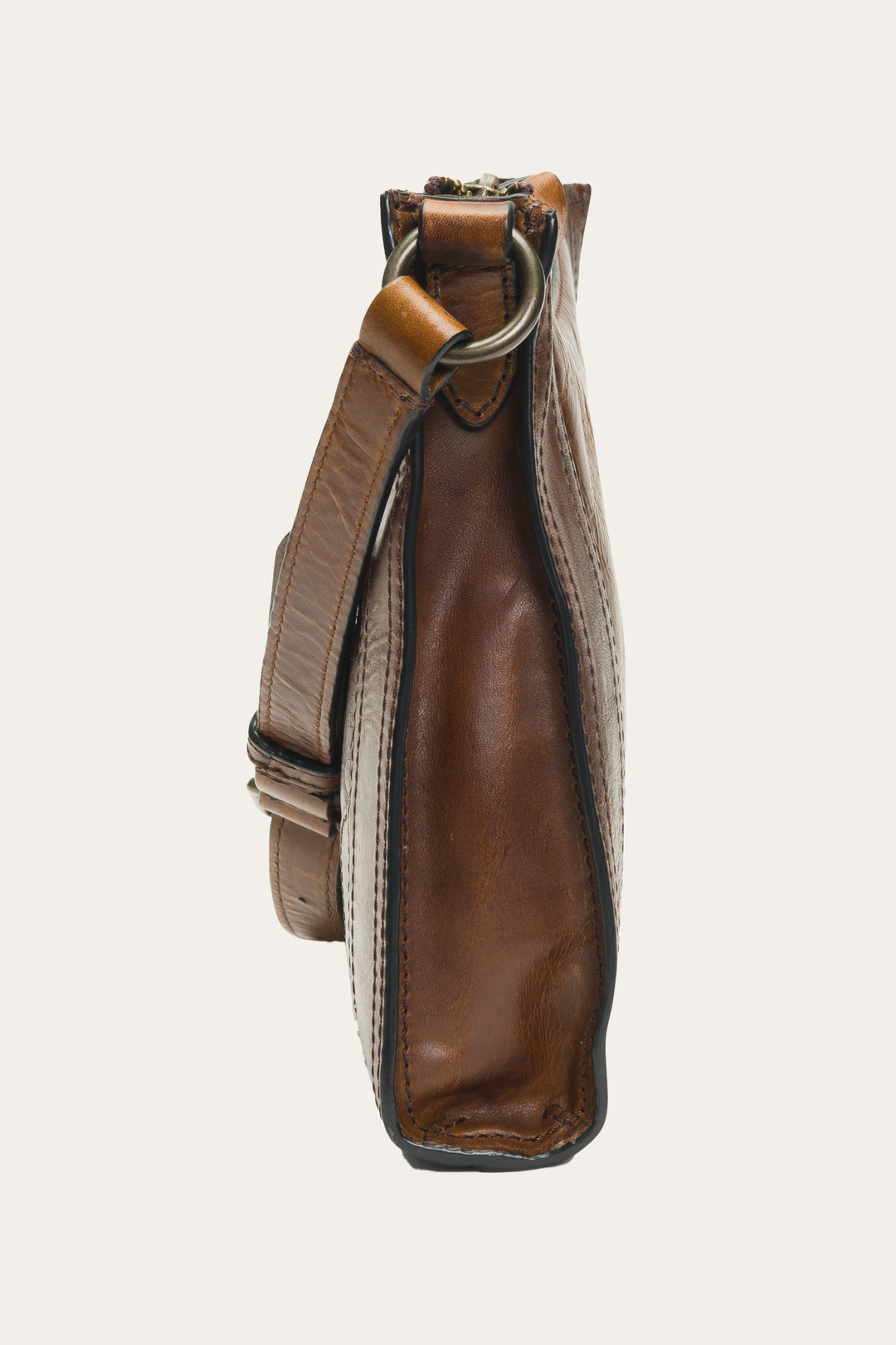 Frye Melissa Zip Crossbody in Dark Brown Dark Brown