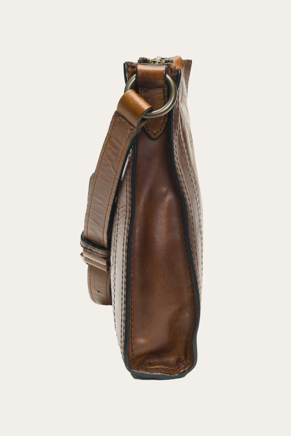 Frye Melissa Zip Crossbody in Dark Brown Dark Brown