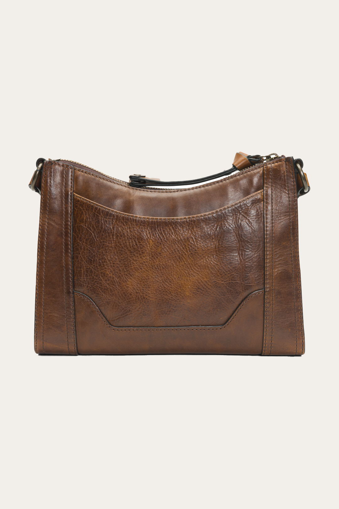 Frye Melissa Zip Crossbody in Dark Brown Dark Brown