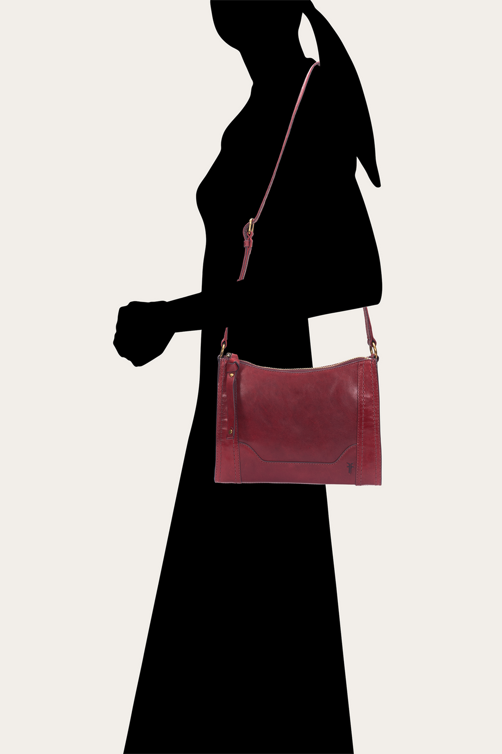 Frye Berry Lacquer Melissa Zip Crossbody Berry Lacquer