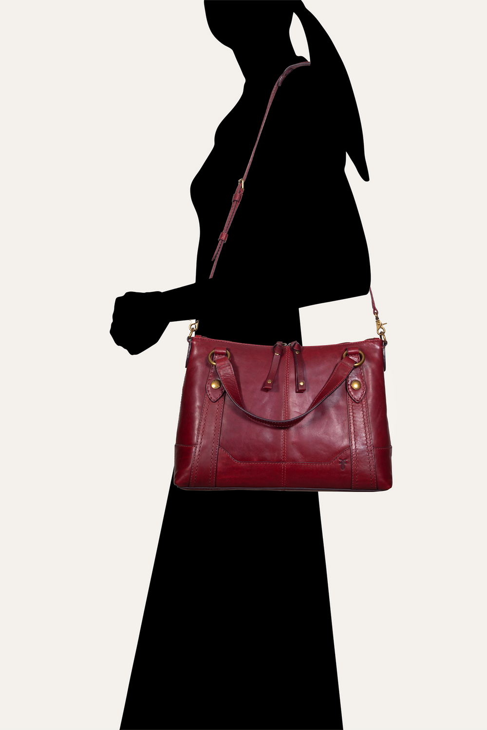 Frye Berry Lacquer Melissa Medium Satchel Berry Lacquer