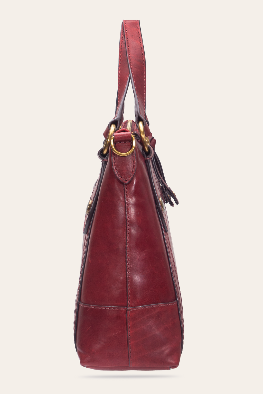 Frye Berry Lacquer Melissa Medium Satchel Berry Lacquer