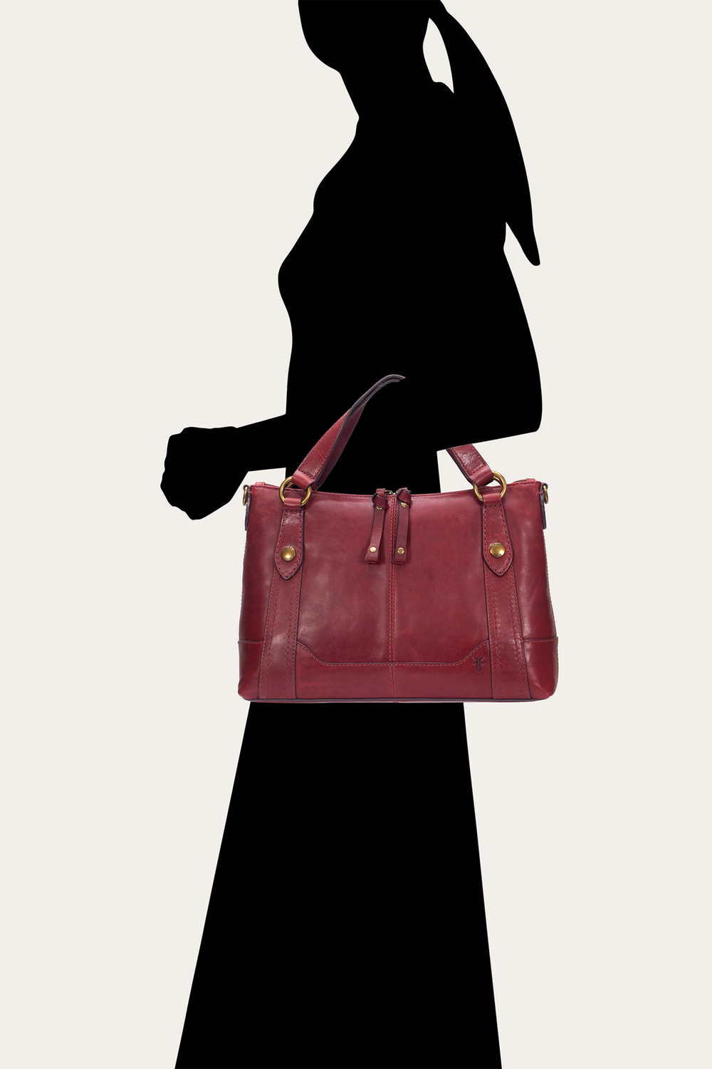 Frye Berry Lacquer Melissa Medium Satchel Berry Lacquer