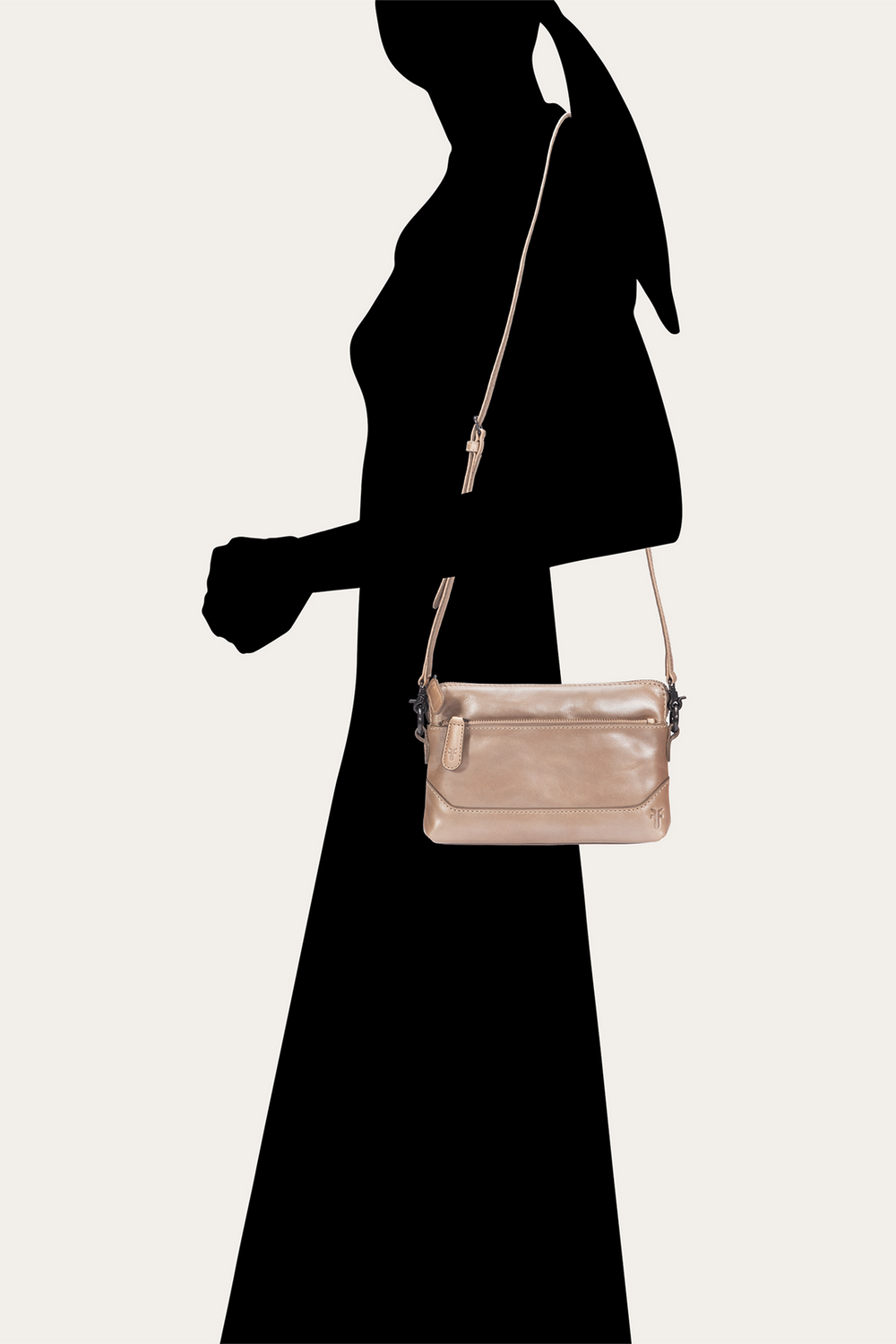 Frye Light Bronze Melissa Crossbody Wristlet Light Bronze