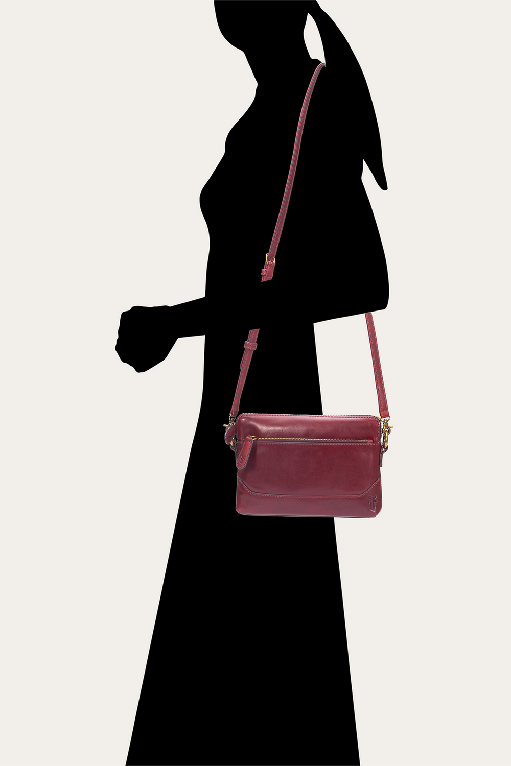 Frye Berry Lacquer Melissa Crossbody Wristlet Berry Lacquer