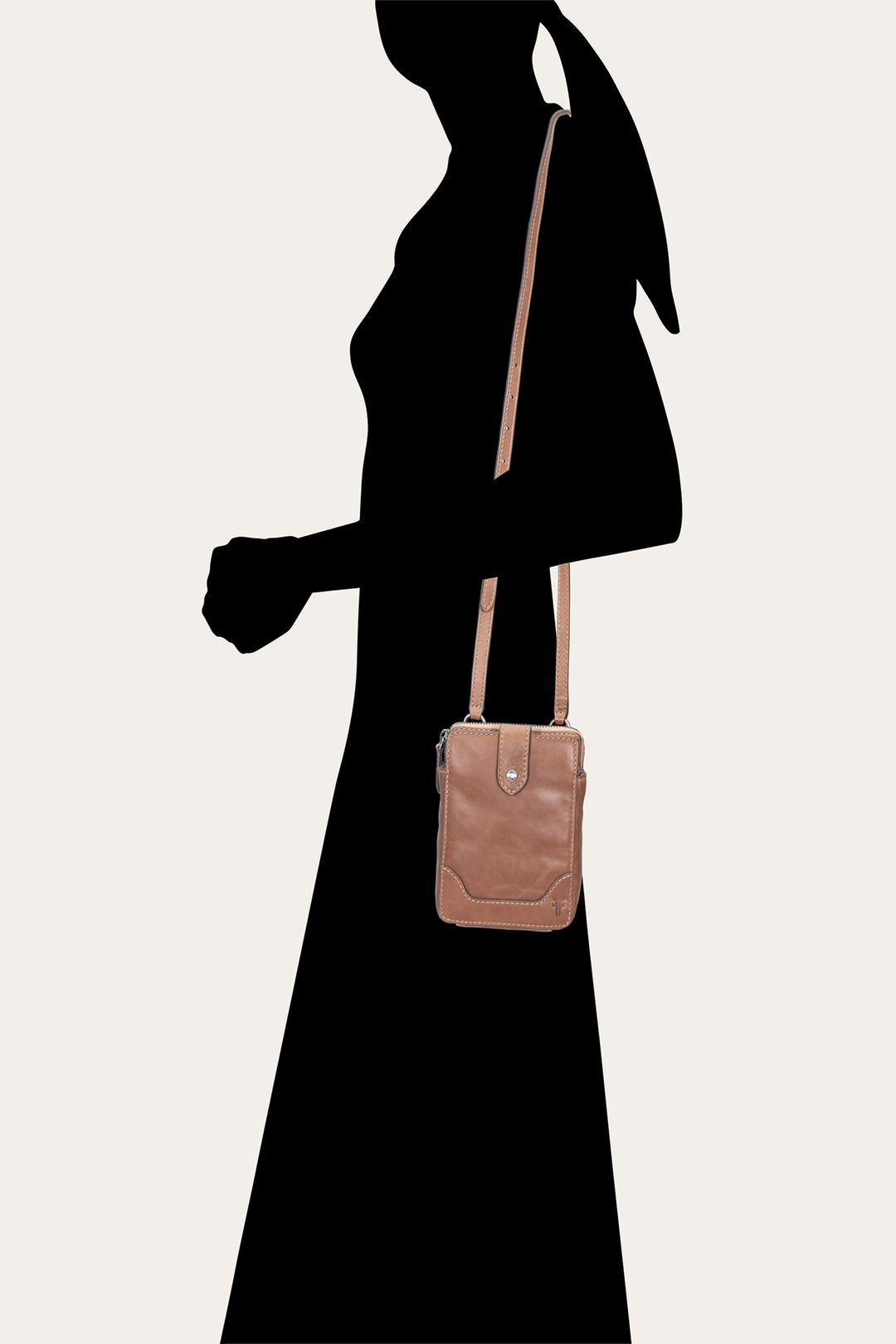 Frye Melissa Beige Phone Crossbody Beige
