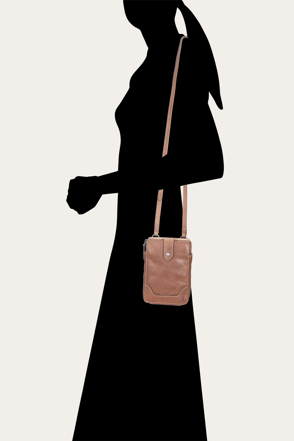 Frye Melissa Beige Phone Crossbody Beige