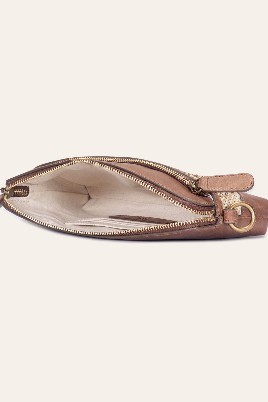 Frye Women's Floral Crossbody Wristlet Wallet Cognac
