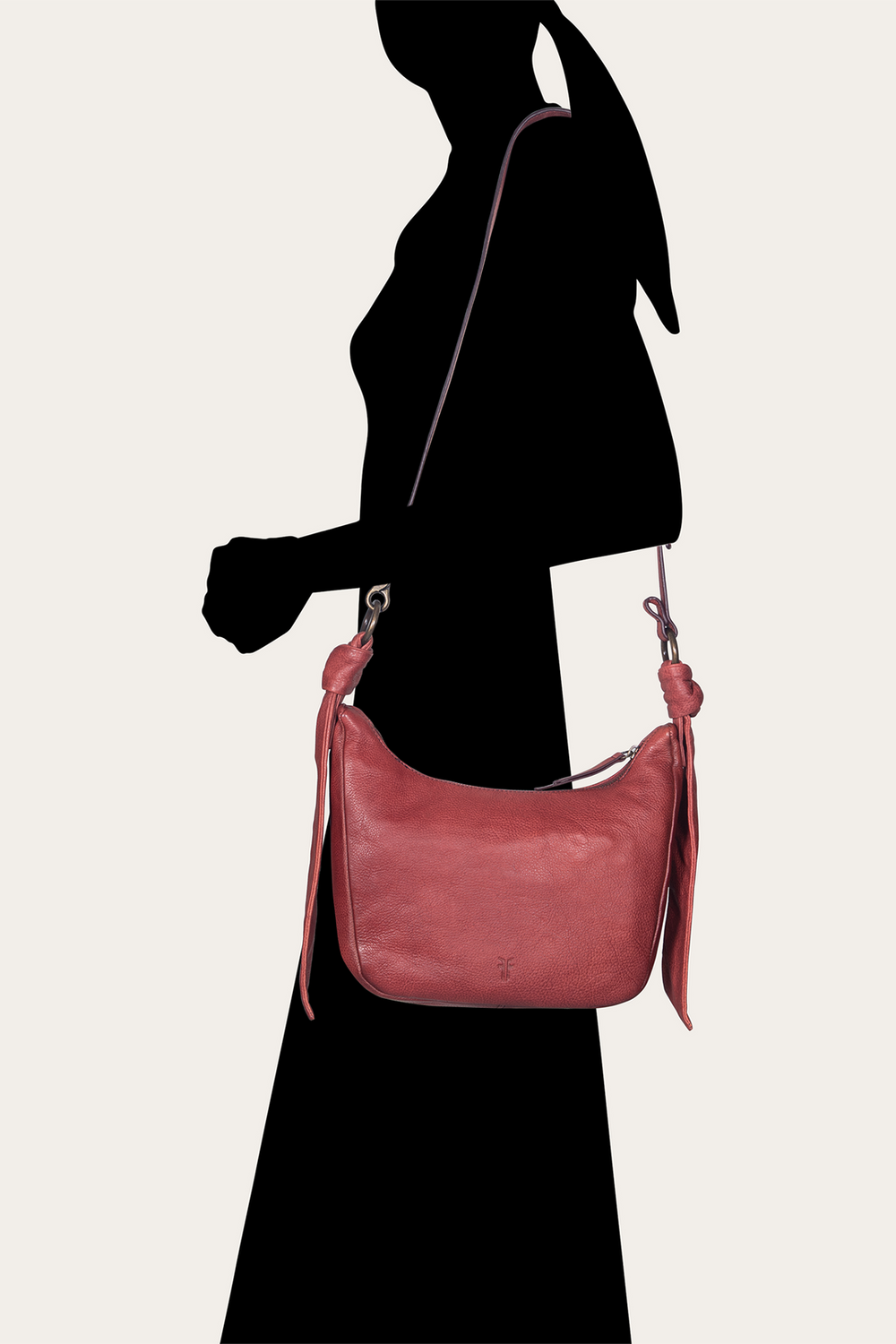 Frye Nora Knotted Crossbody in Burgundy Burgundy