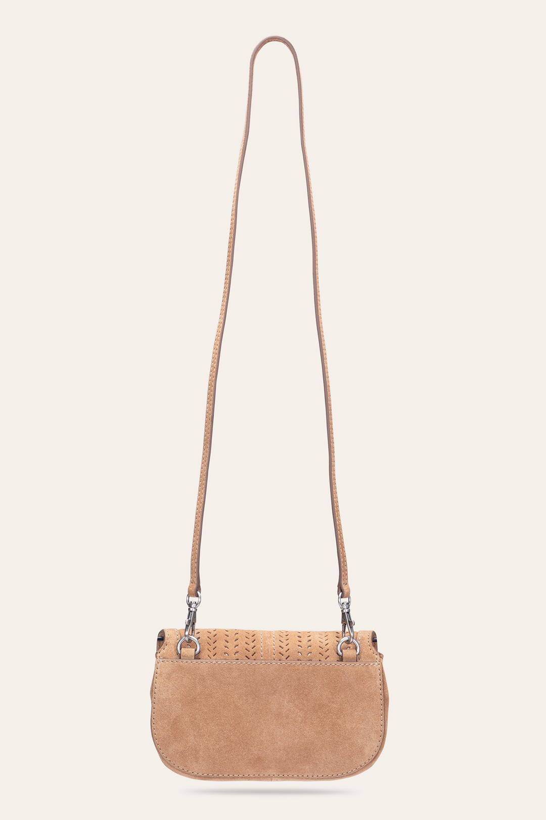 Frye Stella Suede Wallet Crossbody in Beige Beige