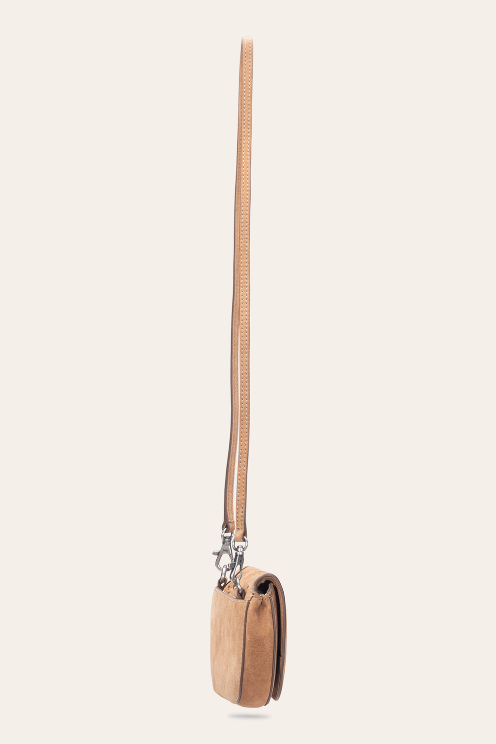 Frye Stella Suede Wallet Crossbody in Beige Beige