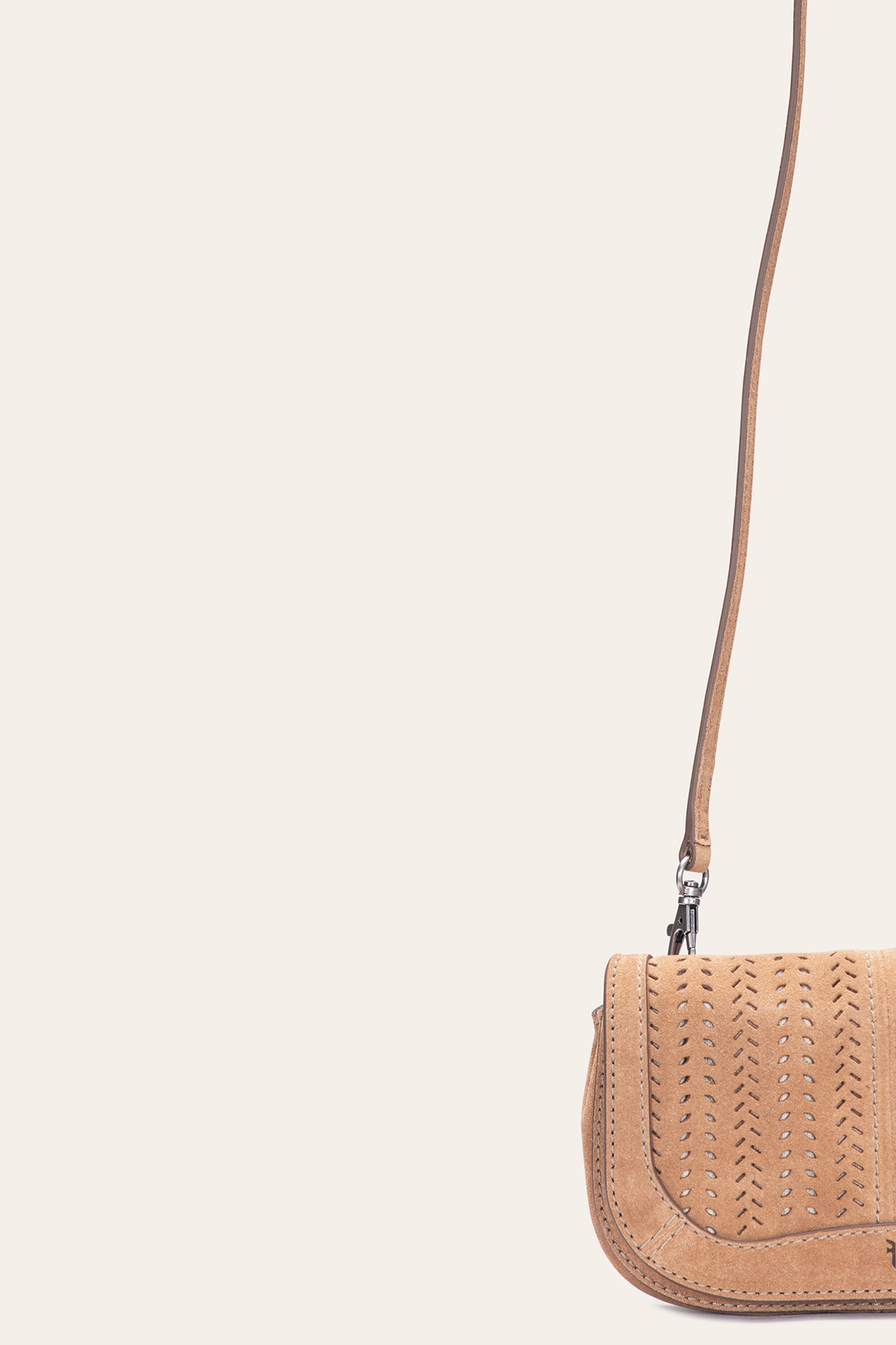 Frye Stella Suede Wallet Crossbody in Beige Beige