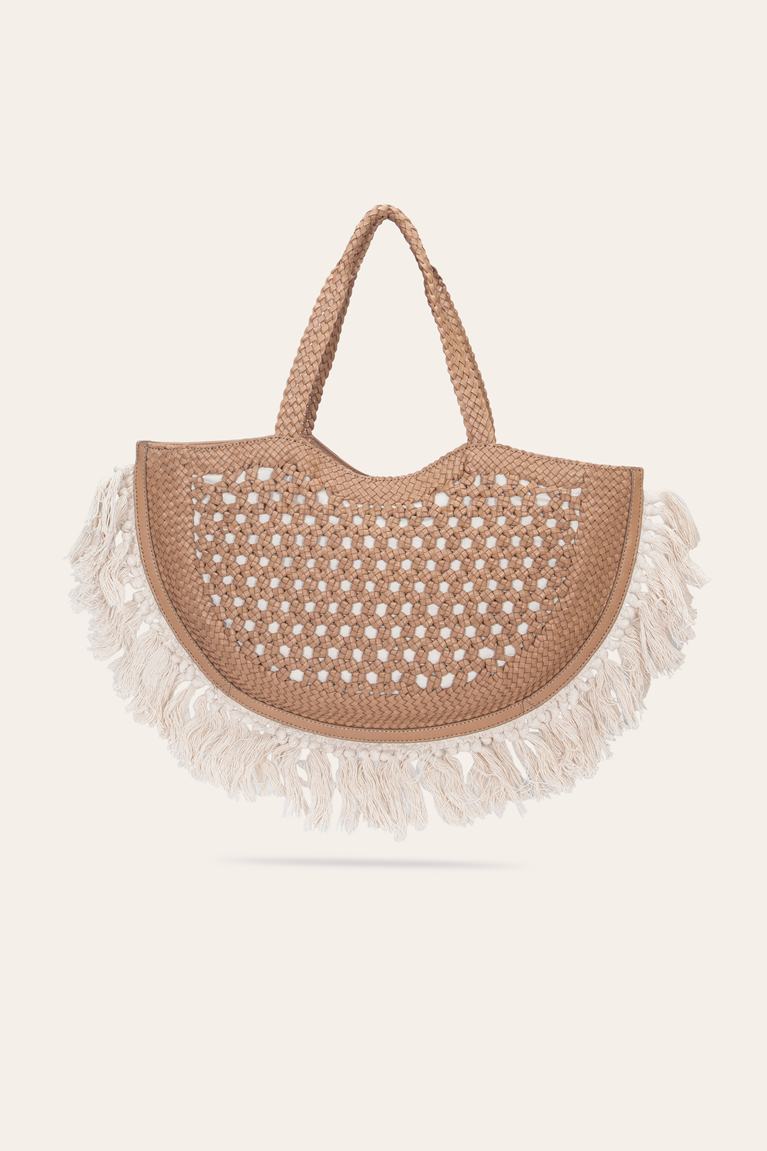 Frye Women's Ella Tassel Tote Bag in Beige Beige