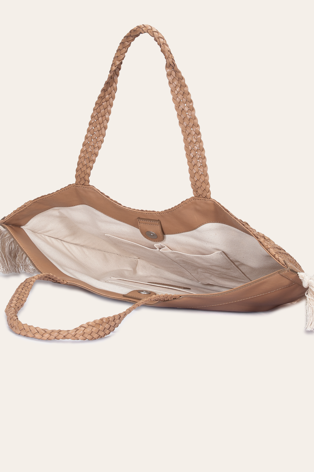 Frye Women's Ella Tassel Tote Bag in Beige Beige