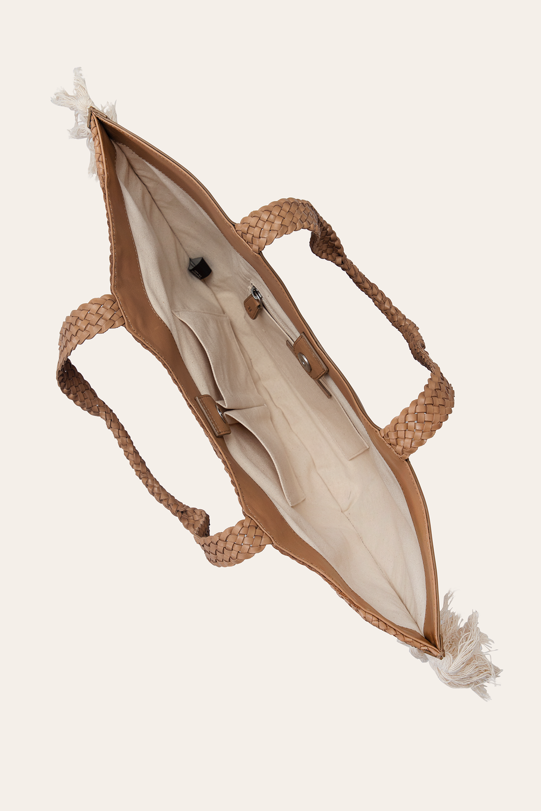 Frye Women's Ella Tassel Tote Bag in Beige Beige