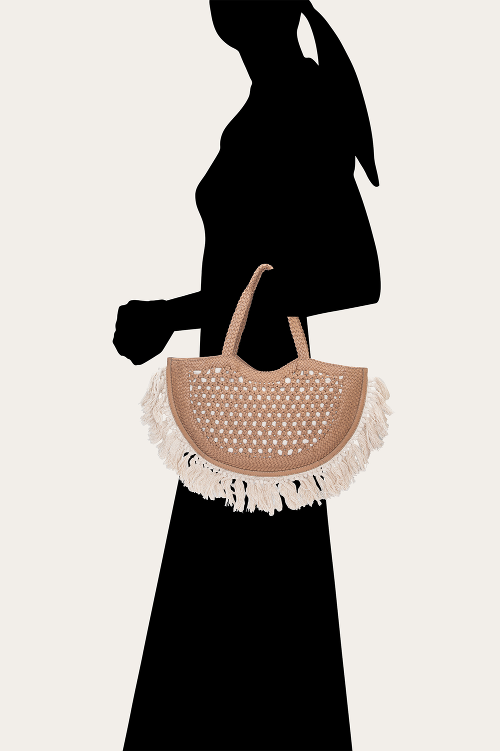 Frye Women's Ella Tassel Tote Bag in Beige Beige