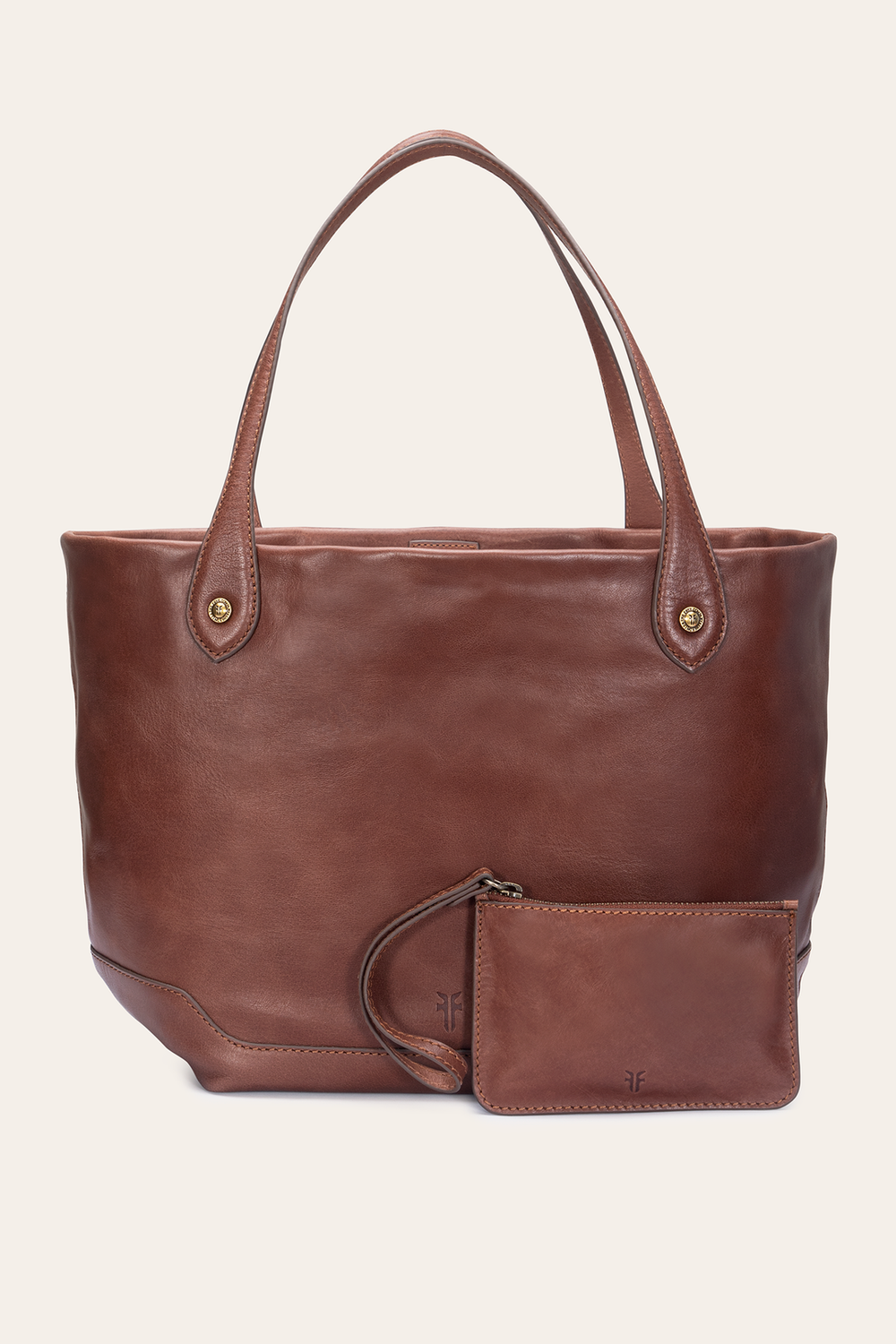Frye Kenzie Unlined Cognac Tote Cognac