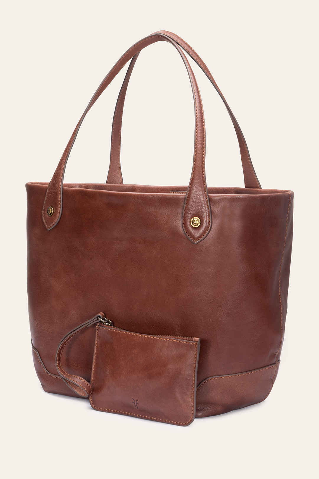 Frye Kenzie Unlined Cognac Tote Cognac