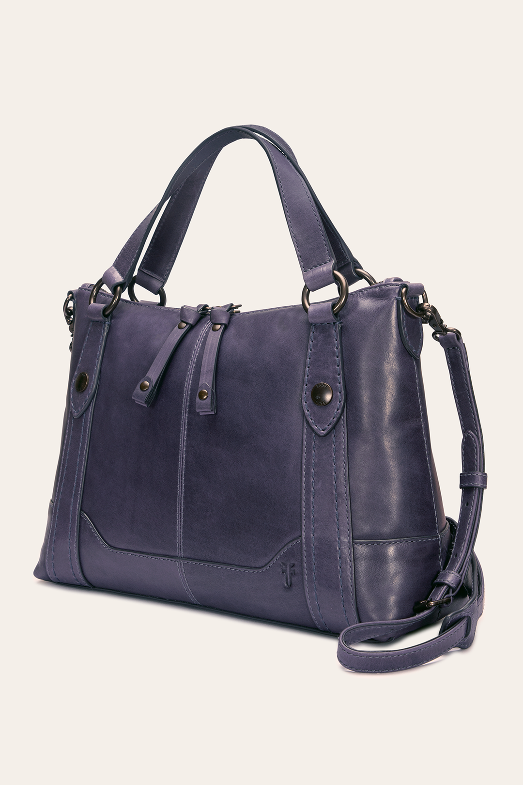 Frye Melissa Eggplant Medium Satchel Eggplant